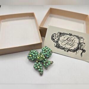 Kirks Folly Green Bow Brooch